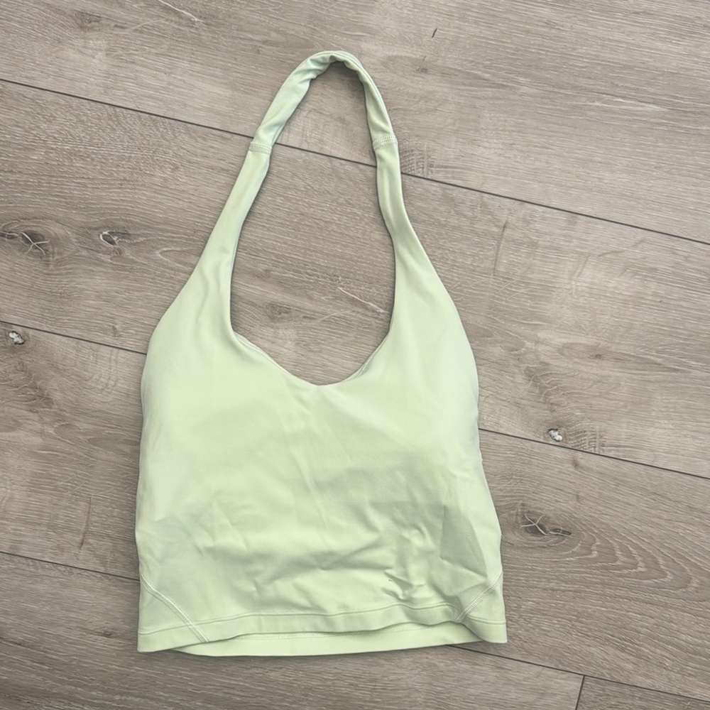 Lululemon Align Halter tank light green size 4 - bra pads included!
